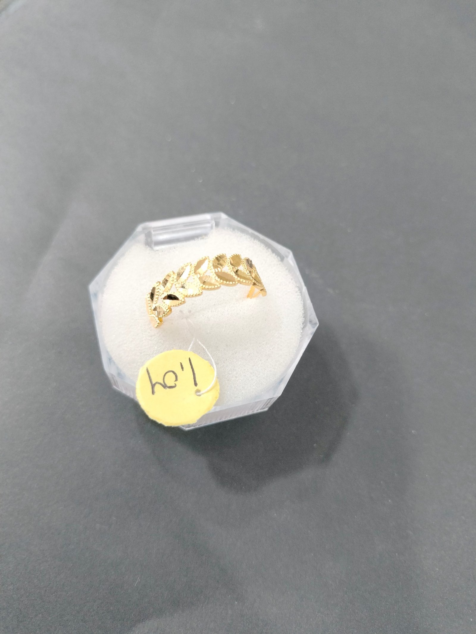 Cincin Ukir Daun Padu